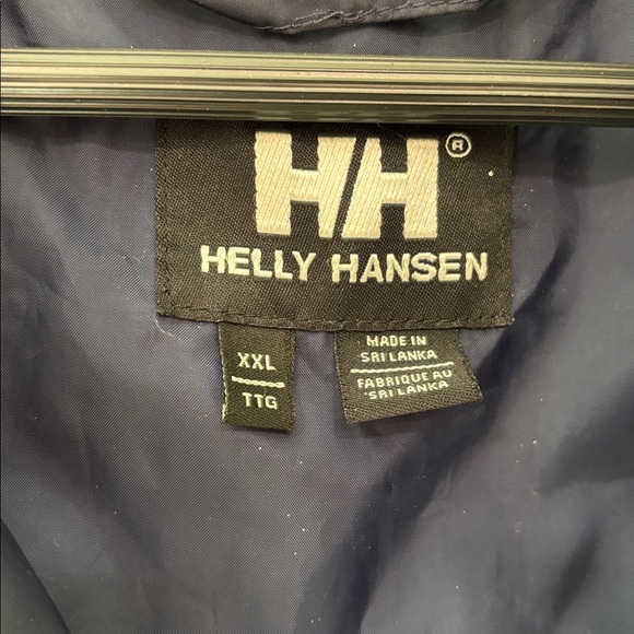 Helly Hansen Rain Jacket Mens XXL Work Wear Navy Hooded Polyurethane - Picture 4 of 6